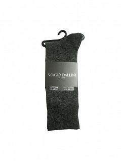 Однотонные носки из хлопка нейлона и спандекса серого цвета Sergio Dallini RTSDS803-3